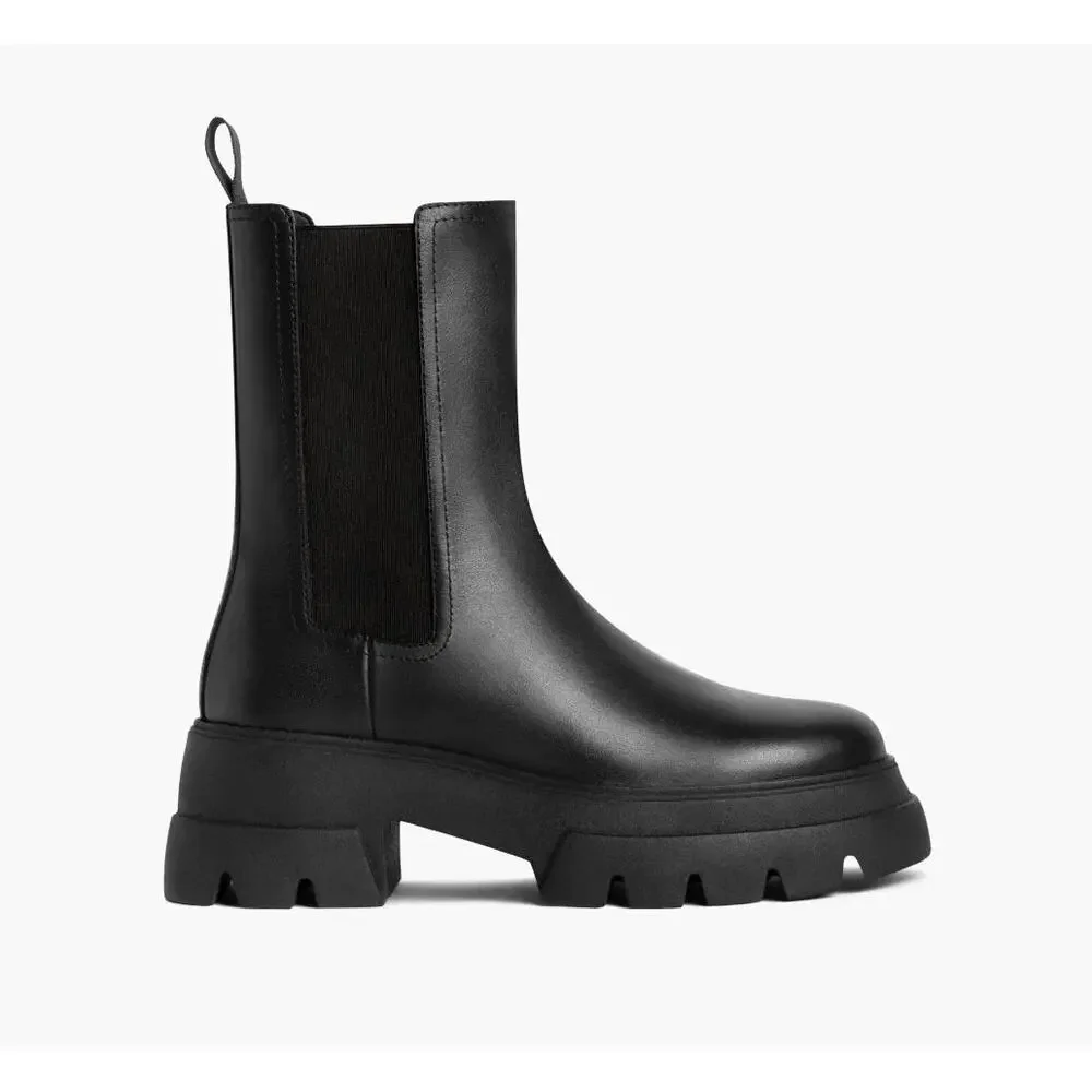 THURSDAY BOOT CO. Reign Mid Chelsea Boots Leather Black Sz 10.5 $168